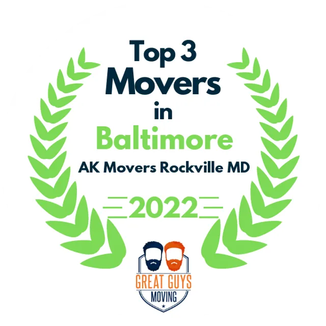 Top 3 Movers in Baltimore, MD 2022 award