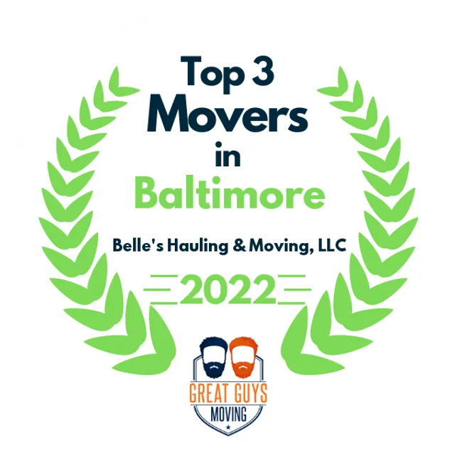 Top 3 Movers in Baltimore, MD 2022 award