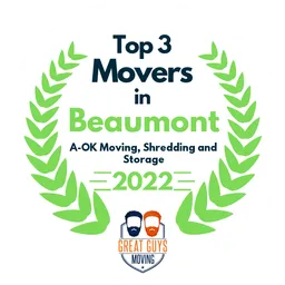 top 3 ranked movers in beaumont 2022 a ok moving shredding and storage image