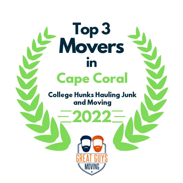 Top 3 Movers in Cape Coral, FL 2022 award