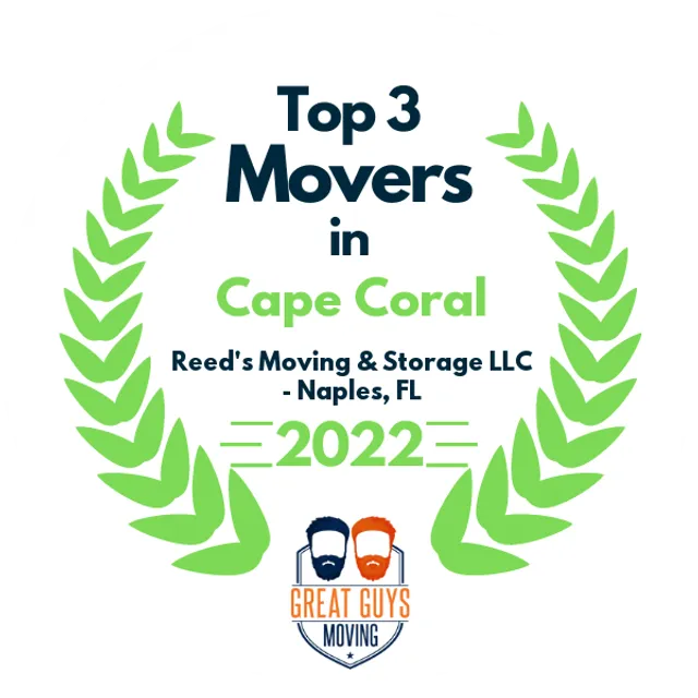 Top 3 Movers in Cape Coral, FL 2022 award