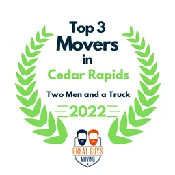 top 3 ranked movers in cedar rapids 2022 two men and a truck image