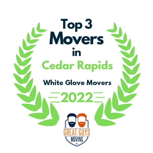 Top 3 Movers in Cedar Rapids, IA 2022 award