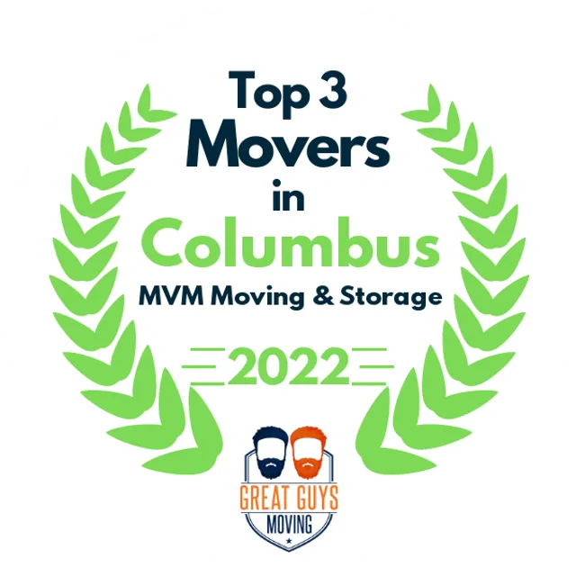 Top 3 Movers in Columbus, OH 2022 award