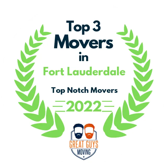 Top 3 Movers in Fort Lauderdale, FL 2022 award