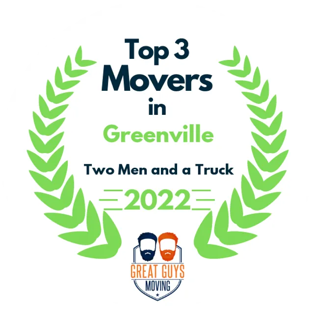 Top 3 Movers in Greenville, NC 2022 award