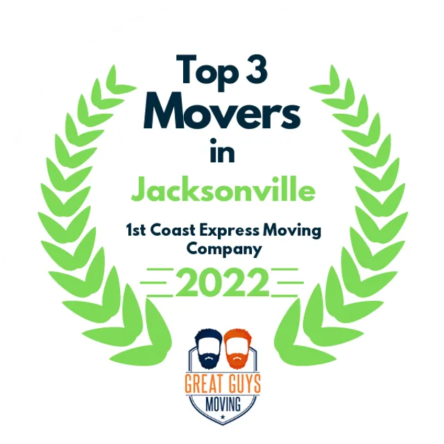 Top 3 Movers in Jacksonville, FL 2022 award