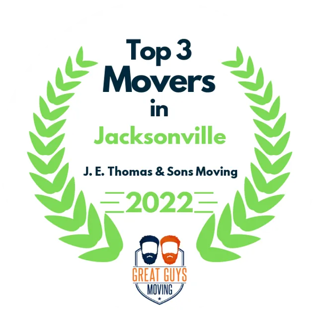 Top 3 Movers in Jacksonville, NC 2022 award