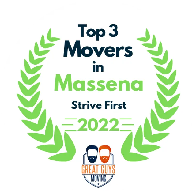 Top 3 Movers in Massena, NY 2022 award