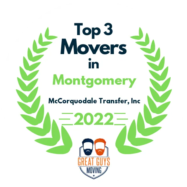 Top 3 Movers in Montgomery, AL 2022 award