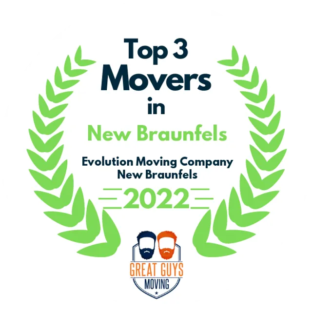 Top 3 Movers in New Braunfels, TX 2022 award