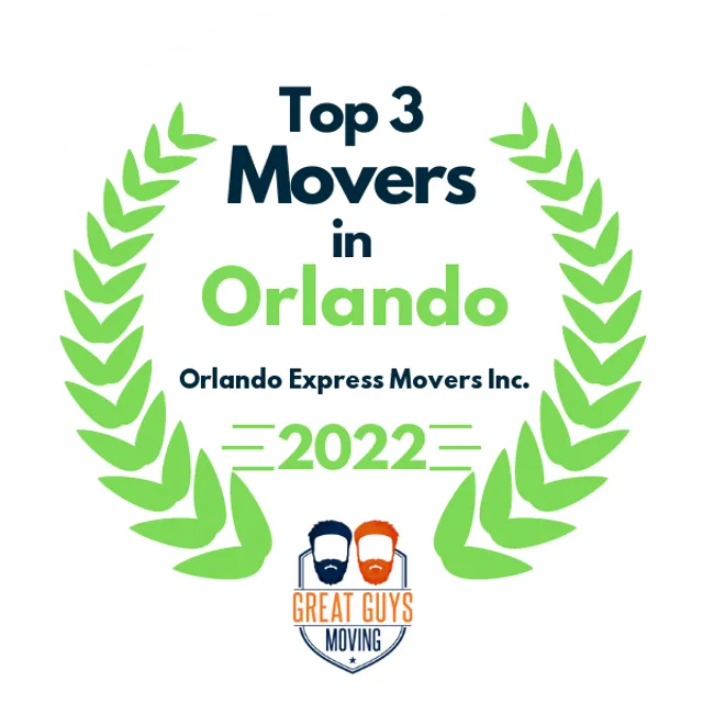 Top 3 Movers in Orlando, FL 2022 award