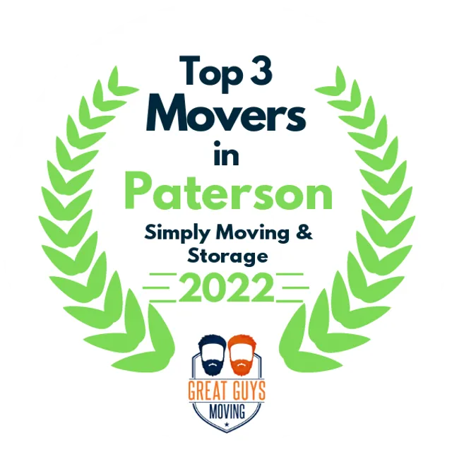 Top 3 Movers in Paterson, NJ 2022 award