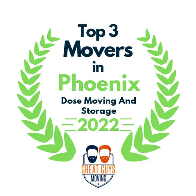 Top 3 Movers in Phoenix, AZ 2022 award