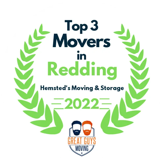 Top 3 Movers in Redding, CA 2022 award