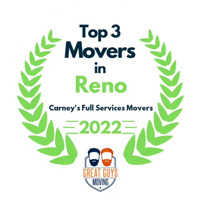 Top 3 Movers in Reno, NV 2022 award