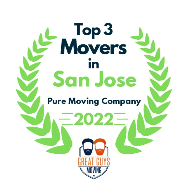 Top 3 Movers in San Jose, CA 2022 award