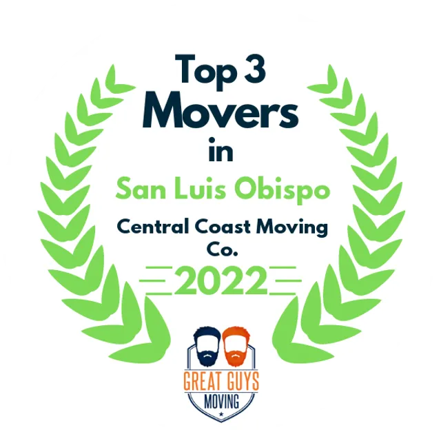 Top 3 Movers in San Luis Obispo, CA 2022 award