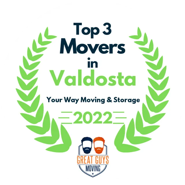 Top 3 Movers in Valdosta, GA 2022 award