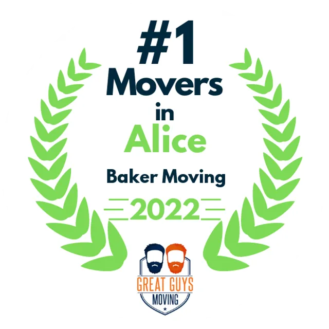 #1 Ranked Movers in Corpus Christi, TX 2022 award