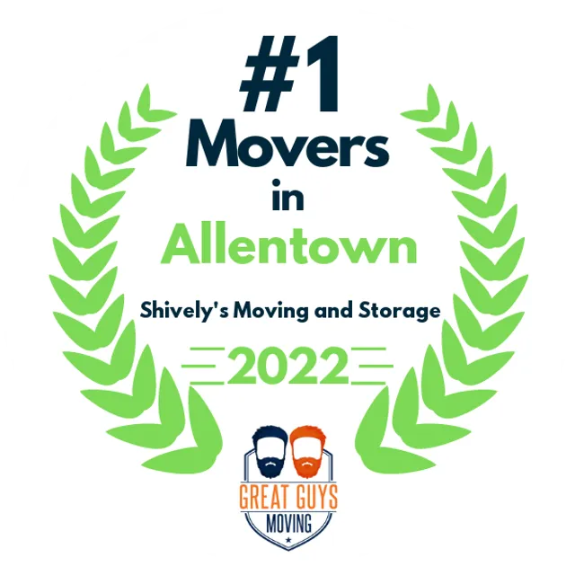 #1 Ranked Movers in Allentown, PA 2022 award