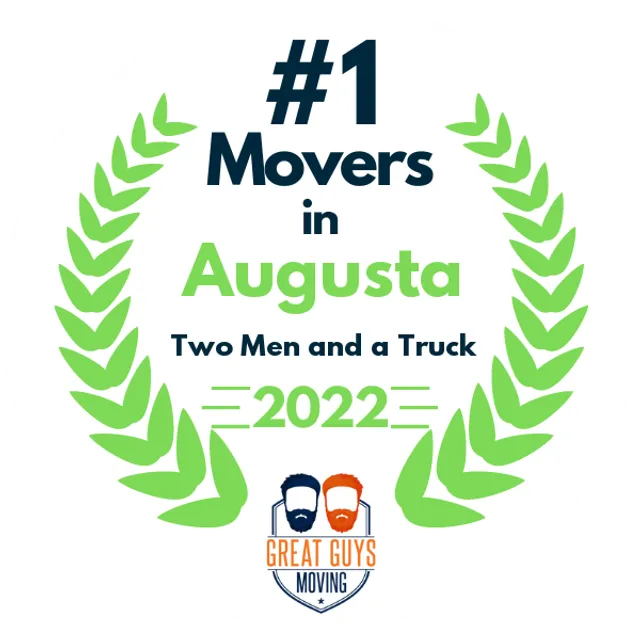 #1 Ranked Movers in Augusta, GA 2022 award