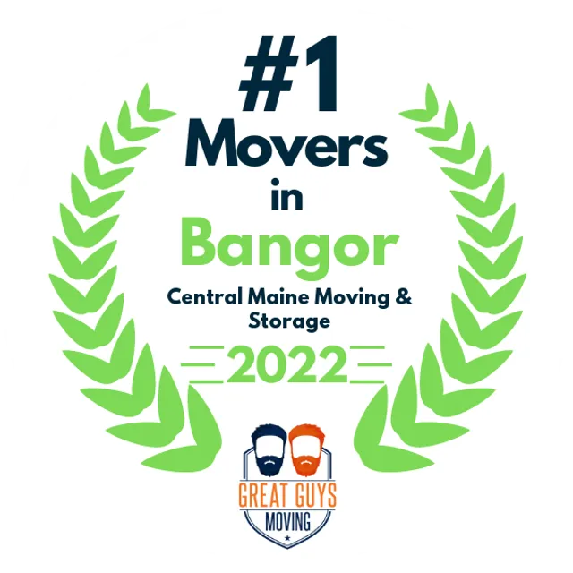 #1 Ranked Movers in Bangor, ME 2022 award