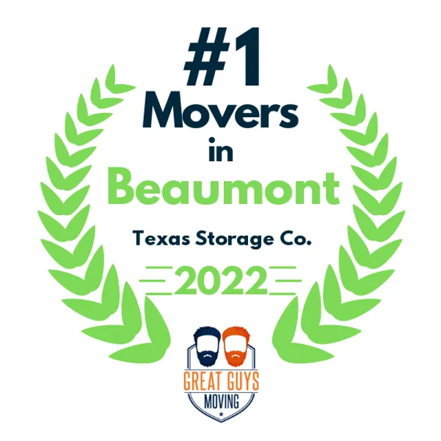 #1 Ranked Movers in Beaumont, TX 2022 award