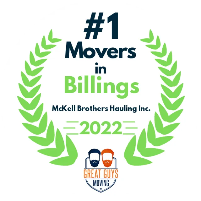 #1 Ranked Movers in Billings, MT 2022 award