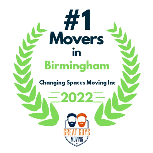 #1 Ranked Movers in Birmingham, AL 2022 award