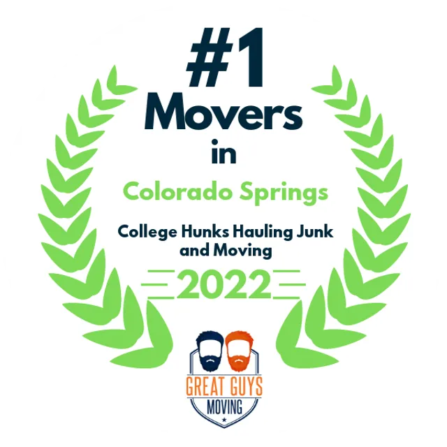 #1 Ranked Movers in Colorado Springs, CO 2022 award