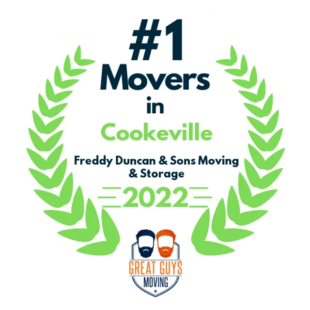 #1 Ranked Movers in Cookeville, TN 2022 award