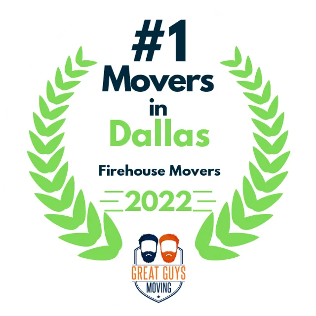 #1 Ranked Movers in Dallas, TX 2022 award