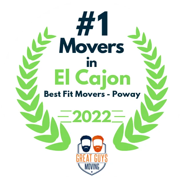 #1 Ranked Movers in Chula Vista, CA 2022 award