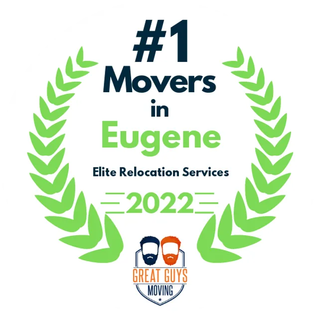 #1 Ranked Movers in Eugene, OR 2022 award