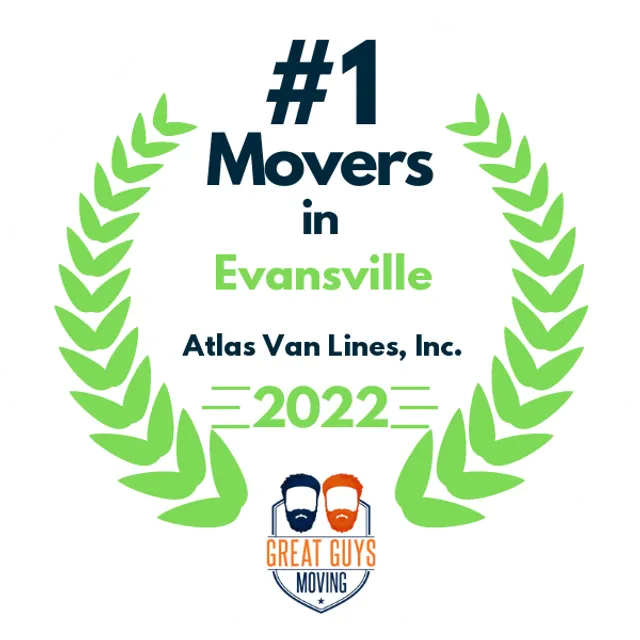 #1 Ranked Movers in Evansville, IN 2022 award