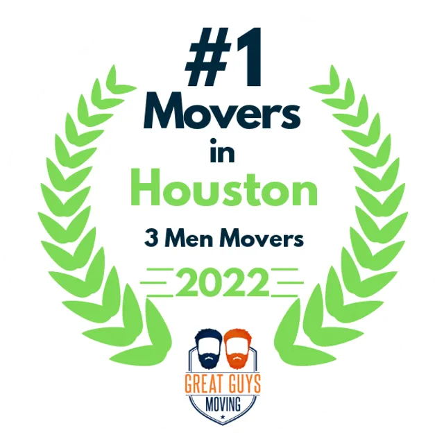 #1 Ranked Movers in Houston, TX 2022 award