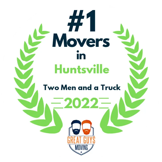 #1 Ranked Movers in Huntsville, AL 2022 award