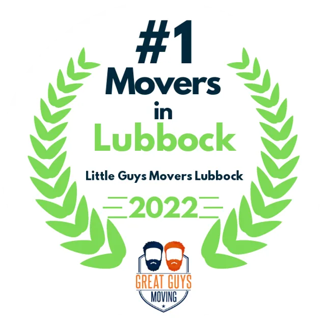 #1 Ranked Movers in Lubbock, TX 2022 award