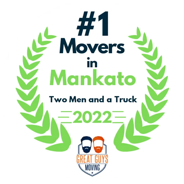 #1 Ranked Movers in Mankato, MN 2022 award