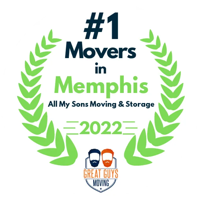 #1 Ranked Movers in Memphis, TN 2022 award