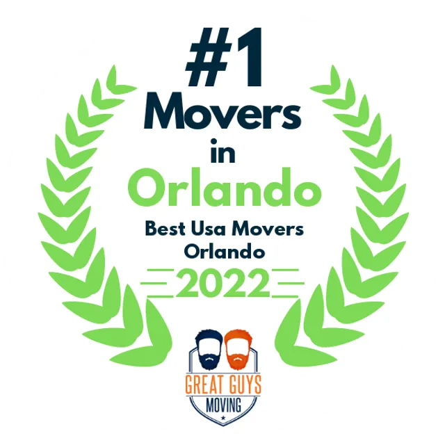 #1 Ranked Movers in Orlando, FL 2022 award