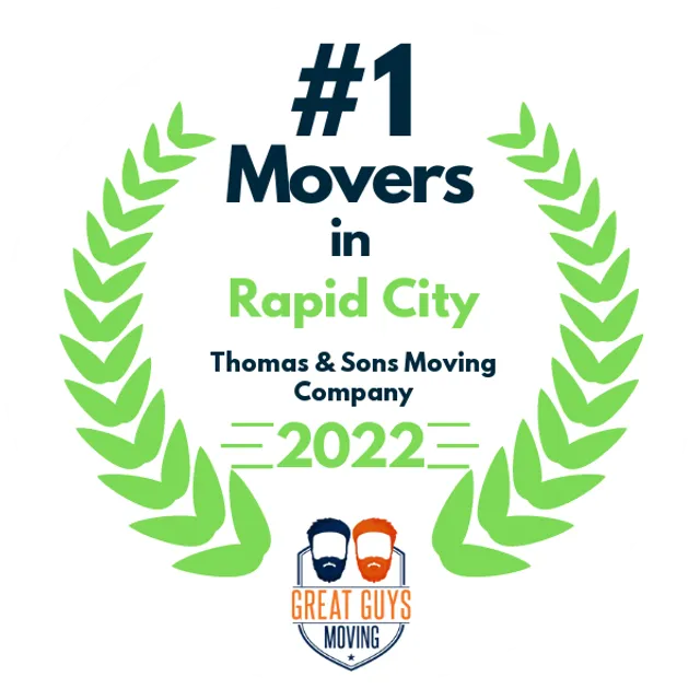 #1 Ranked Movers in Rapid City, SD 2022 award