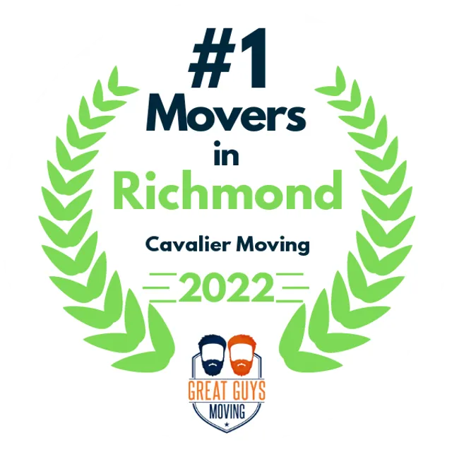 #1 Ranked Movers in Richmond, VA 2022 award