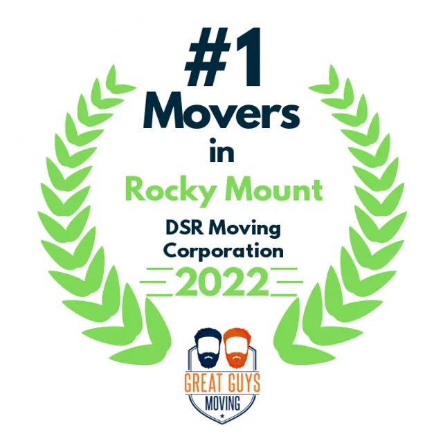 #1 Ranked Movers in Raleigh, NC 2022 award