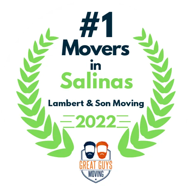 #1 Ranked Movers in San Jose, CA 2022 award