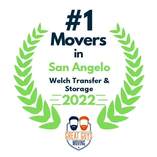 #1 Ranked Movers in San Angelo, TX 2022 award