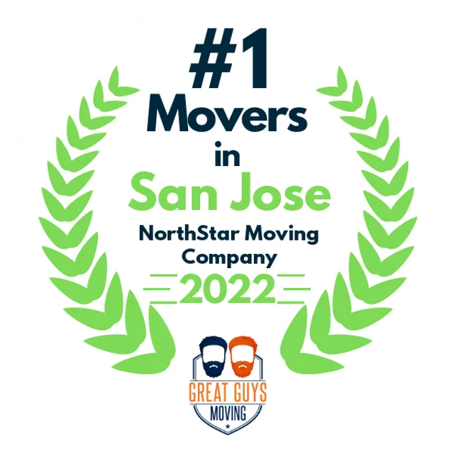 #1 Ranked Movers in San Jose, CA 2022 award