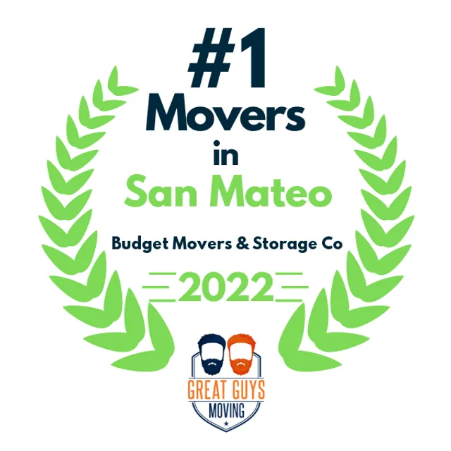 #1 Ranked Movers in San Jose, CA 2022 award