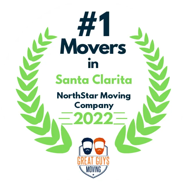 #1 Ranked Movers in Santa Clarita, CA 2022 award